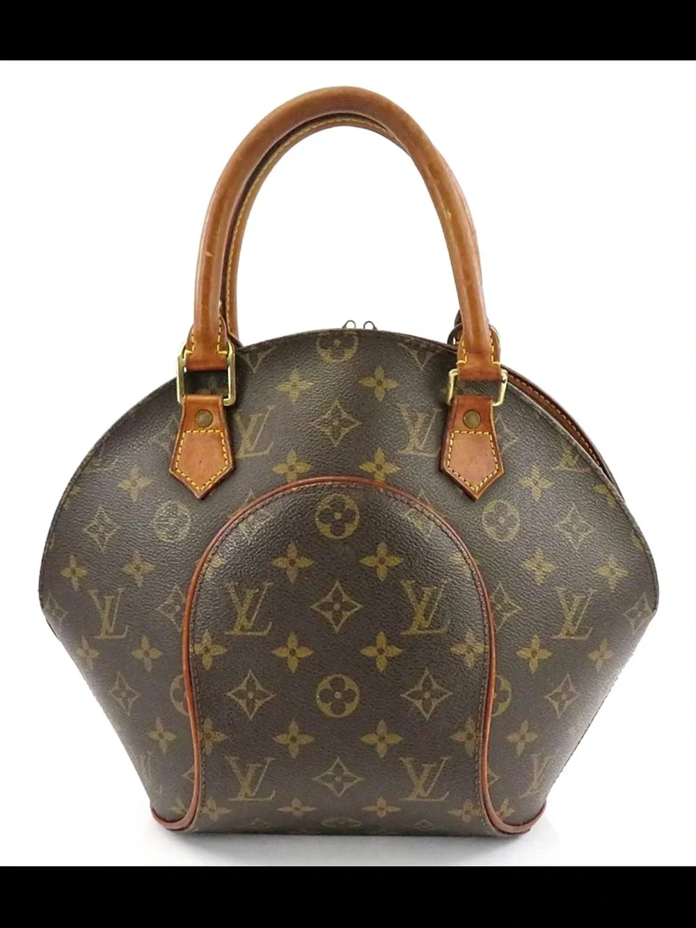 Louis Vuitton Monogram Ellipse Satchel in Brown and Tan